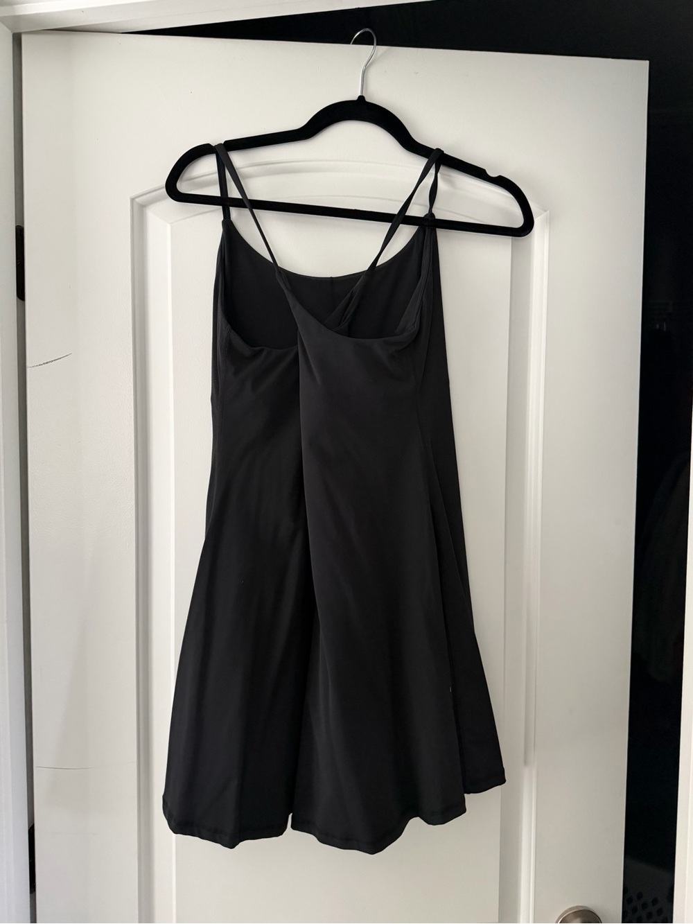 Black athletic dress .Dress with Spaghetti Straps